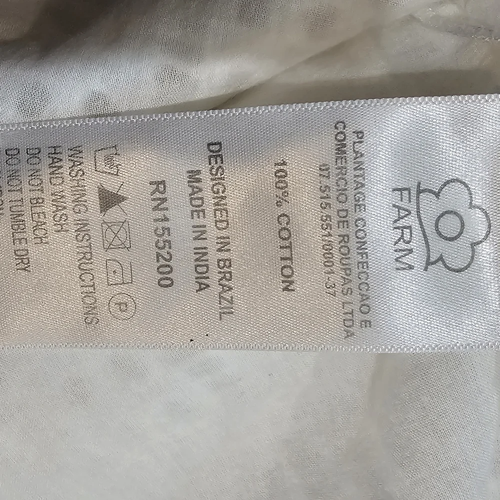 FARM Rio White Eyelet Midi Dress with Ruffle Hem - Picture 6 of 9